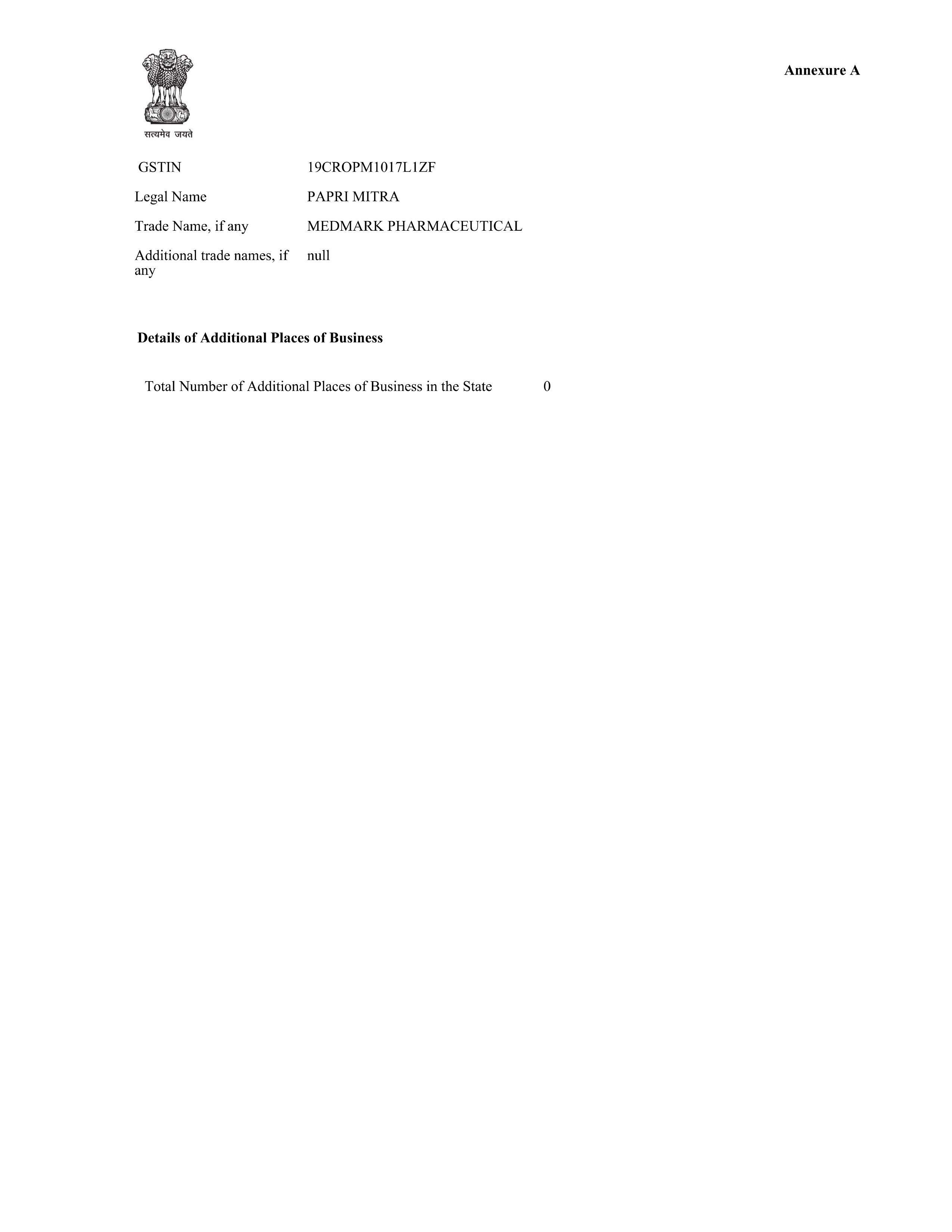 Registration Certificate
